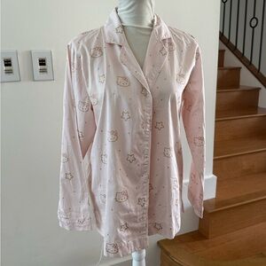 Pottery Barn Teen x Hello Kitty Sanrio Pajama Top Oversized Size XS Extra Small